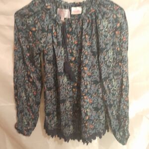 Anthropologie Multicolor Floral Blouse